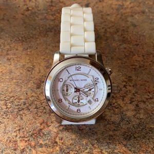 Michael Kors white silicon watch
